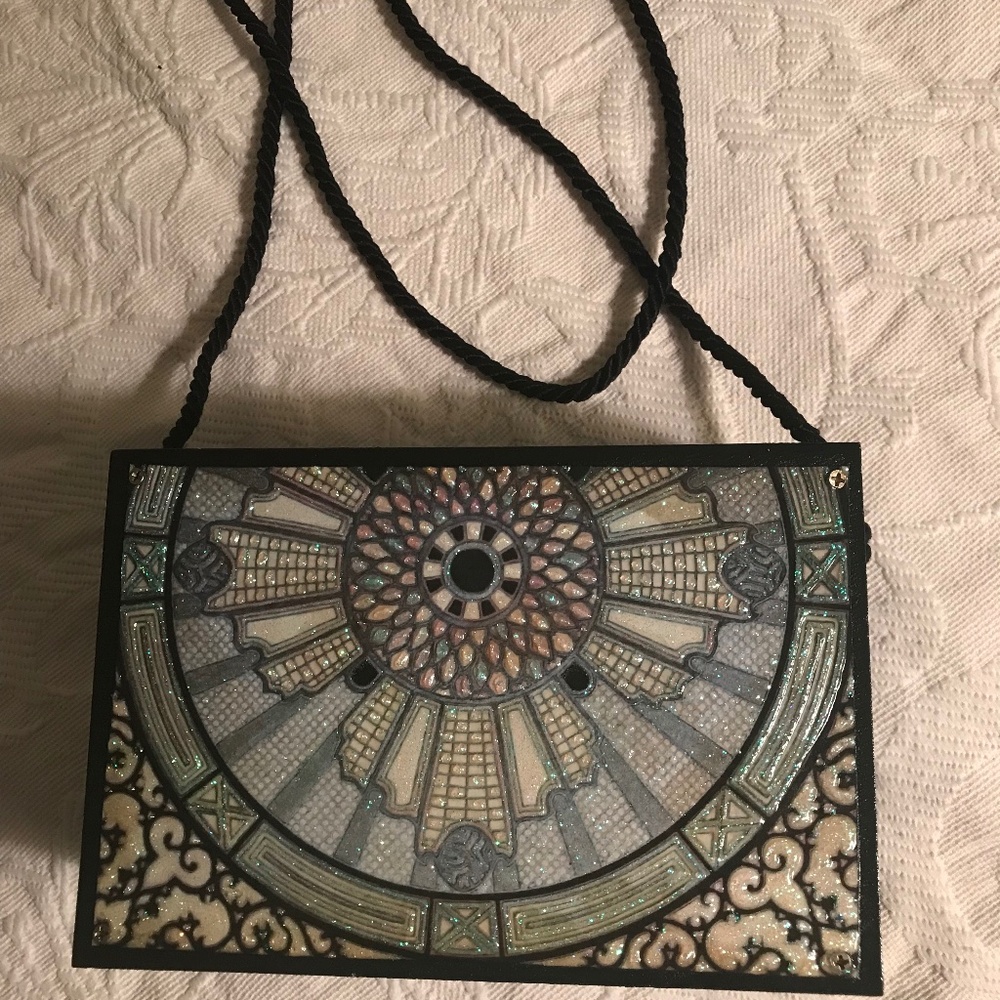 Small wooden box purse